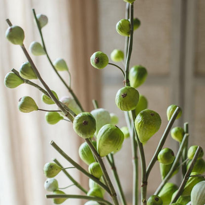 Artificial fig stem 30-inch tall silk branch with green fruits RusticReach on Tampa Home & Garden Store