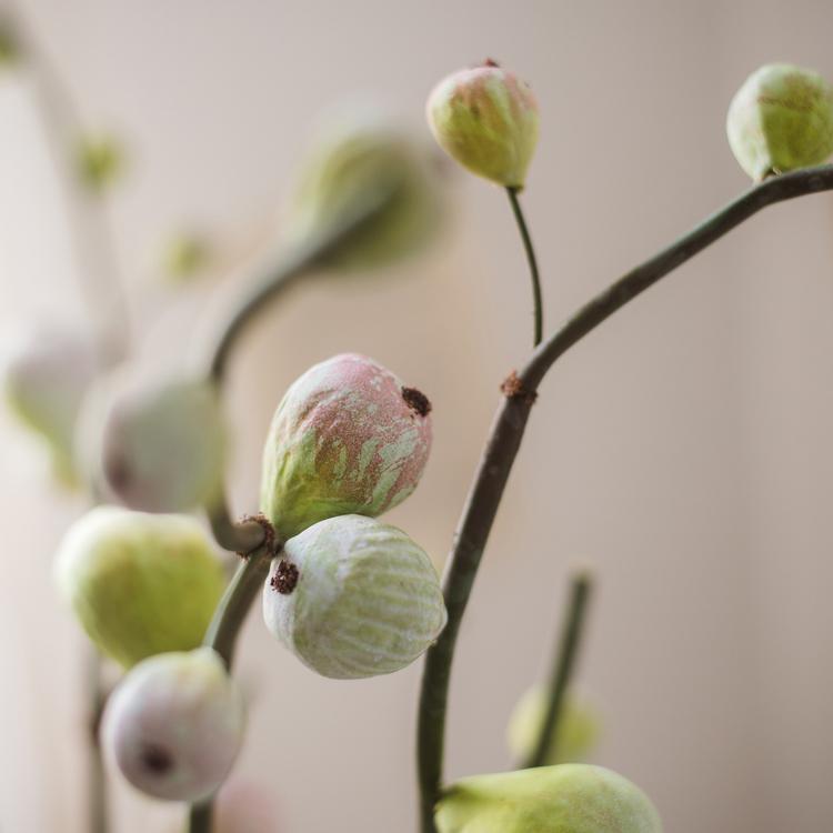Artificial fig fruit stem 30in silk branch with pink-green fruits RusticReach on Tampa Home & Garden Store