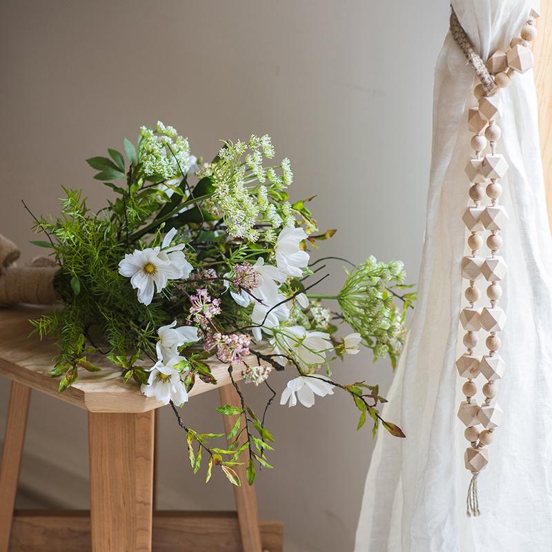 Artificial flower bouquet with white daisies and greenery, RusticReach, 24in tall on Tampa Home & Garden Store