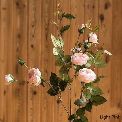 Artificial silk rose stem with light pink blooms, 39 inches tall on Tampa Home & Garden Store