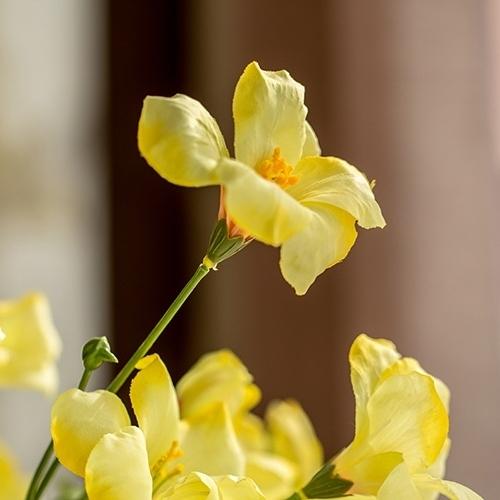 Artificial Tung flower stem in yellow silk, 31 in tall with green stems RusticReach on Tampa Home & Garden Store