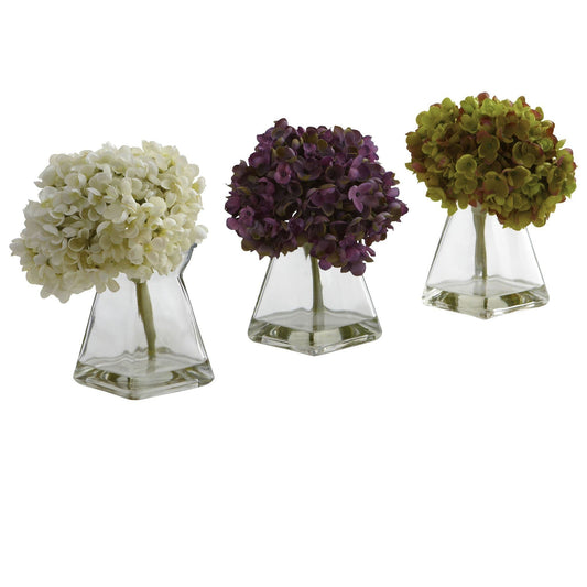 Hydrangea w/Vase (Set of 3) - Tampa Home & Garden Store