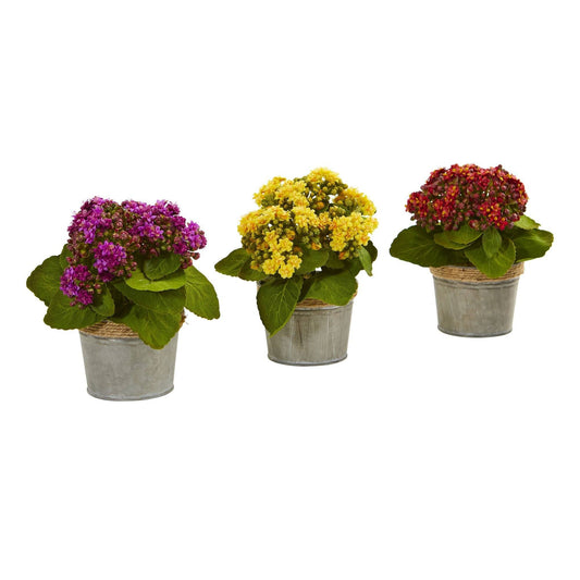 Kalanchoe Artificial Arrangements (Set of 3) - Tampa Home & Garden Store