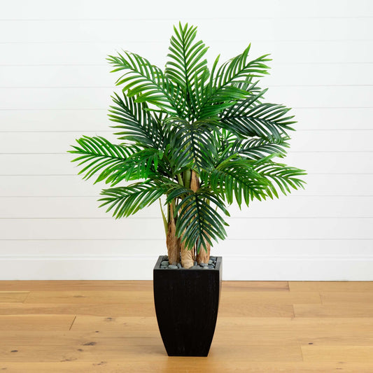 Kentia Palm Artificial Tree in Black Planter - Tampa Home & Garden Store