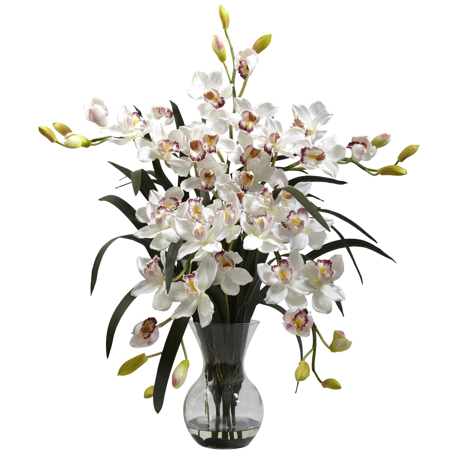 Grand Cymbidium avec composition florale en vase