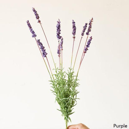 RusticReach faux Provence lavender silk stems, 21in tall with green foliage on Tampa Home & Garden Store