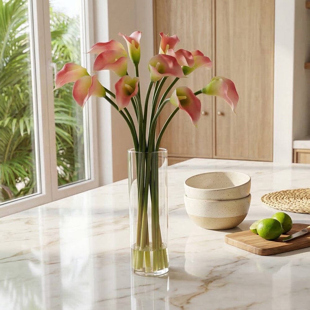 Arrangement floral en soie Mini Calla Lily