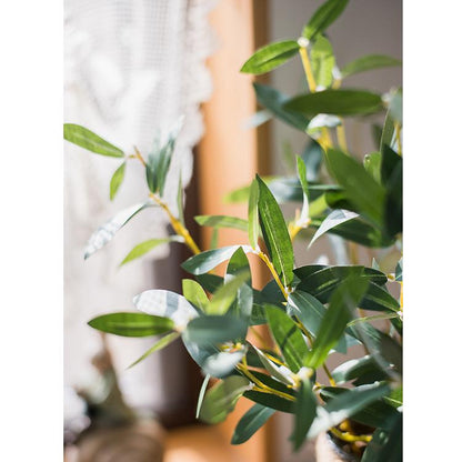 Artificial Olive Leaf Stem by RusticReach with lush green olive leaves on Tampa Home & Garden Store