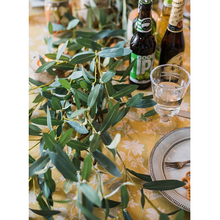 Artificial Faux Olive Leaf Stem RusticReach with green leaves on Tampa Home & Garden Store