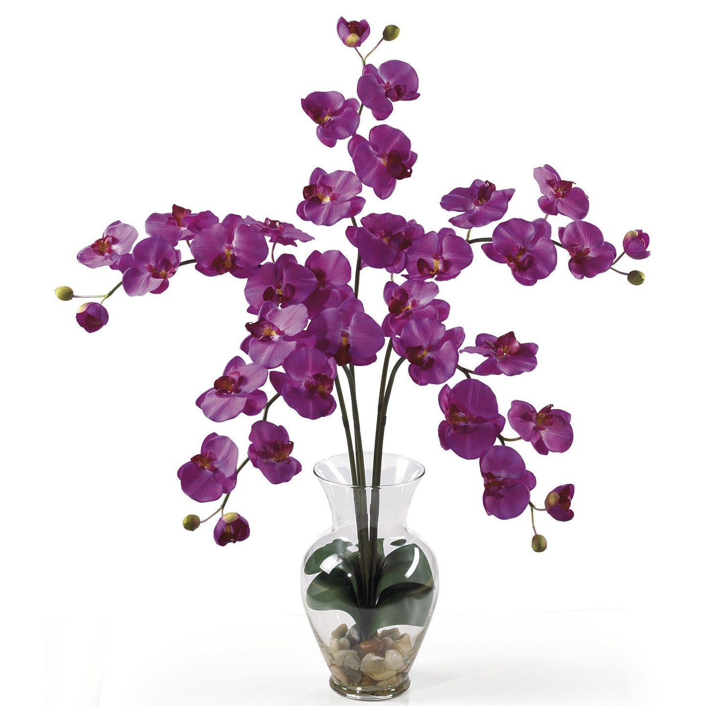 Phalaenopsis Liquid Illusion silk orchid arrangement in a clear glass vase by Nearly Natural on Tampa Home & Garden Store