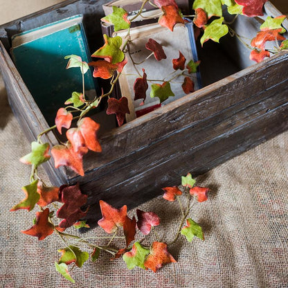 Artificial Plant Autumn Ivy League vine 43in with orange-green leaves RusticReach on Tampa Home & Garden Store