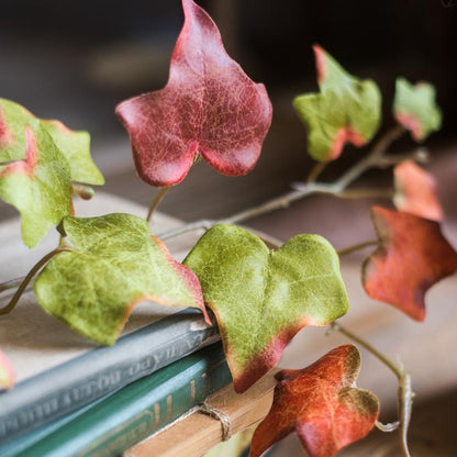 Artificial ivy league vine 43in long with autumn red-green leaves RusticReach on Tampa Home & Garden Store