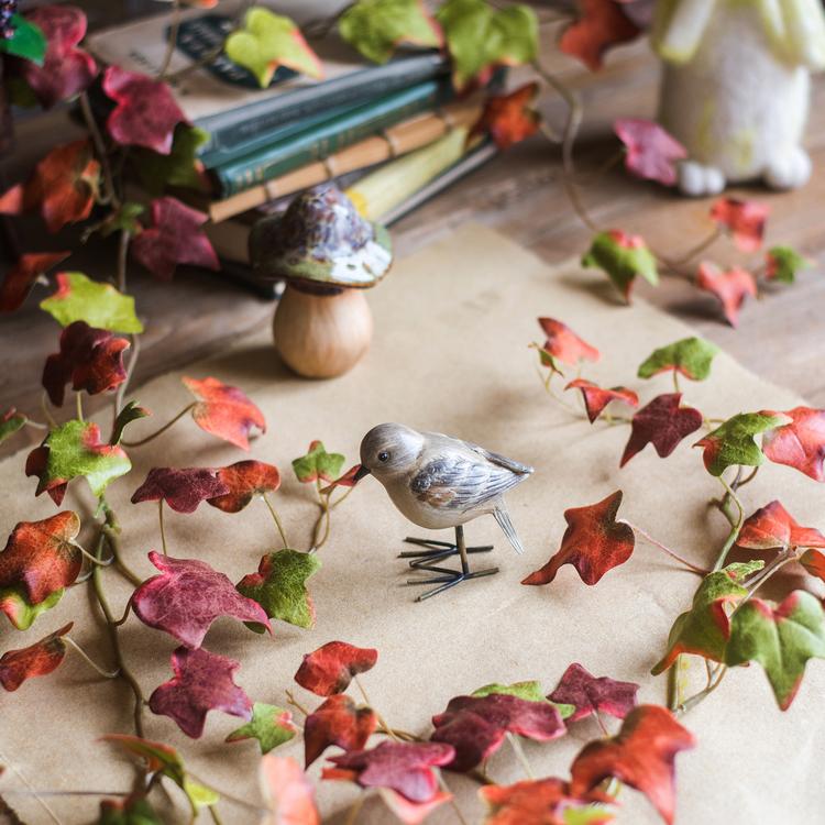 Artificial Autumn Ivy League Vine 43in long by RusticReach with red-green ivy leaves on Tampa Home & Garden Store