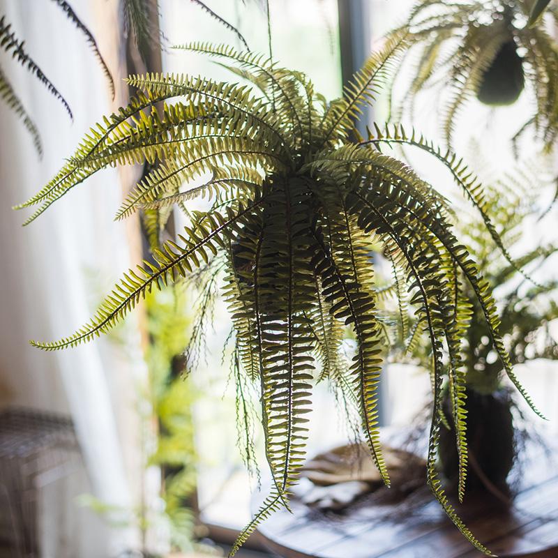 Artificial hanging fern plant decoration in lush green by RusticReach on Tampa Home & Garden Store