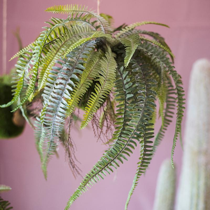 Artificial hanging fern plant decoration RusticReach lush green fronds on Tampa Home & Garden Store