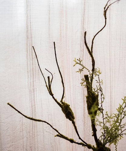 Artificial Moss Rattan Stem 30in tall with mossy branches for decor on Tampa Home & Garden Store