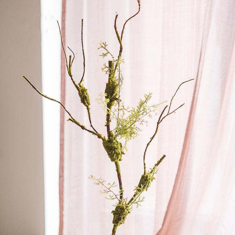 Artificial moss rattan stem, RusticReach, 30in tall, nonflowering plant with mossy branches on Tampa Home & Garden Store