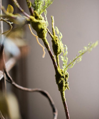 Artificial moss rattan stem, 30-in tall, mossy green foliage, RusticReach plant on Tampa Home & Garden Store