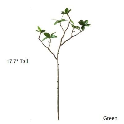Artificial faux Japanese Zen leaf stem, green, 18in tall, RusticReach on Tampa Home & Garden Store