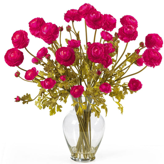 Ranunculus Liquid Illusion Silk Flower Arrangement - Tampa Home & Garden Store