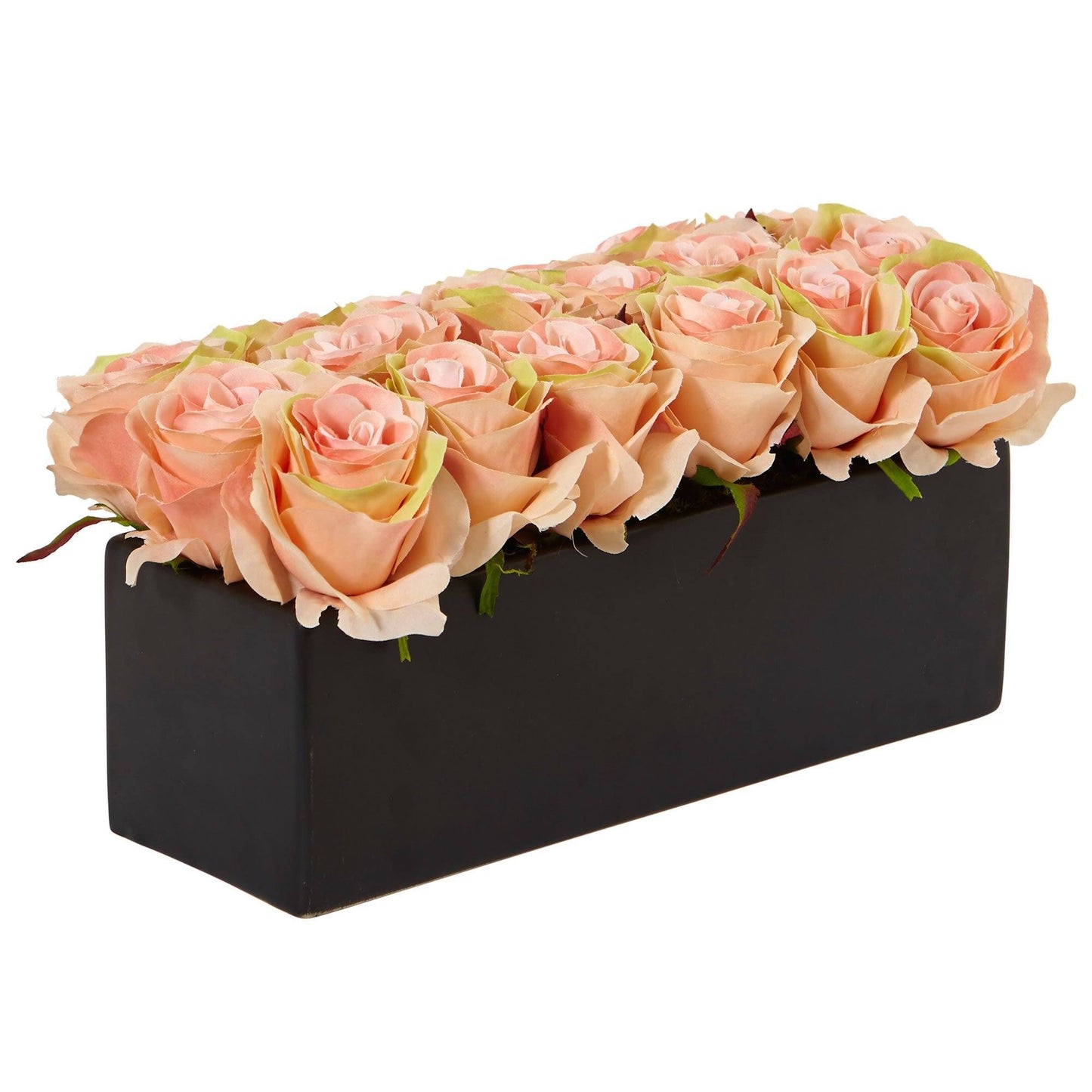 Rosas en jardinera rectangular
