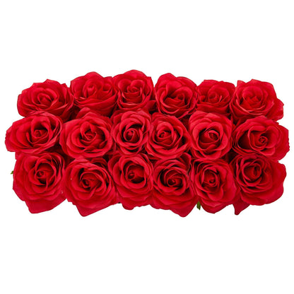 Rosas en jardinera rectangular