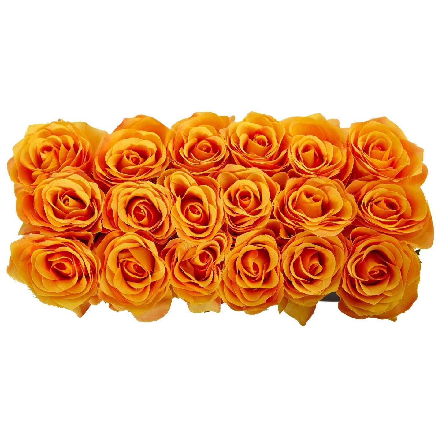 Rosas en jardinera rectangular
