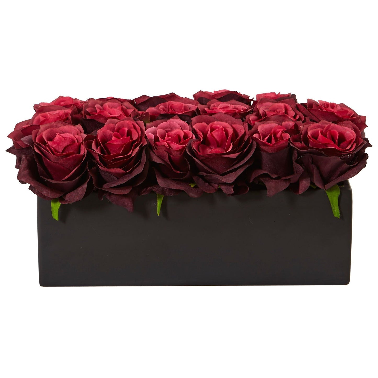 Rosas en jardinera rectangular