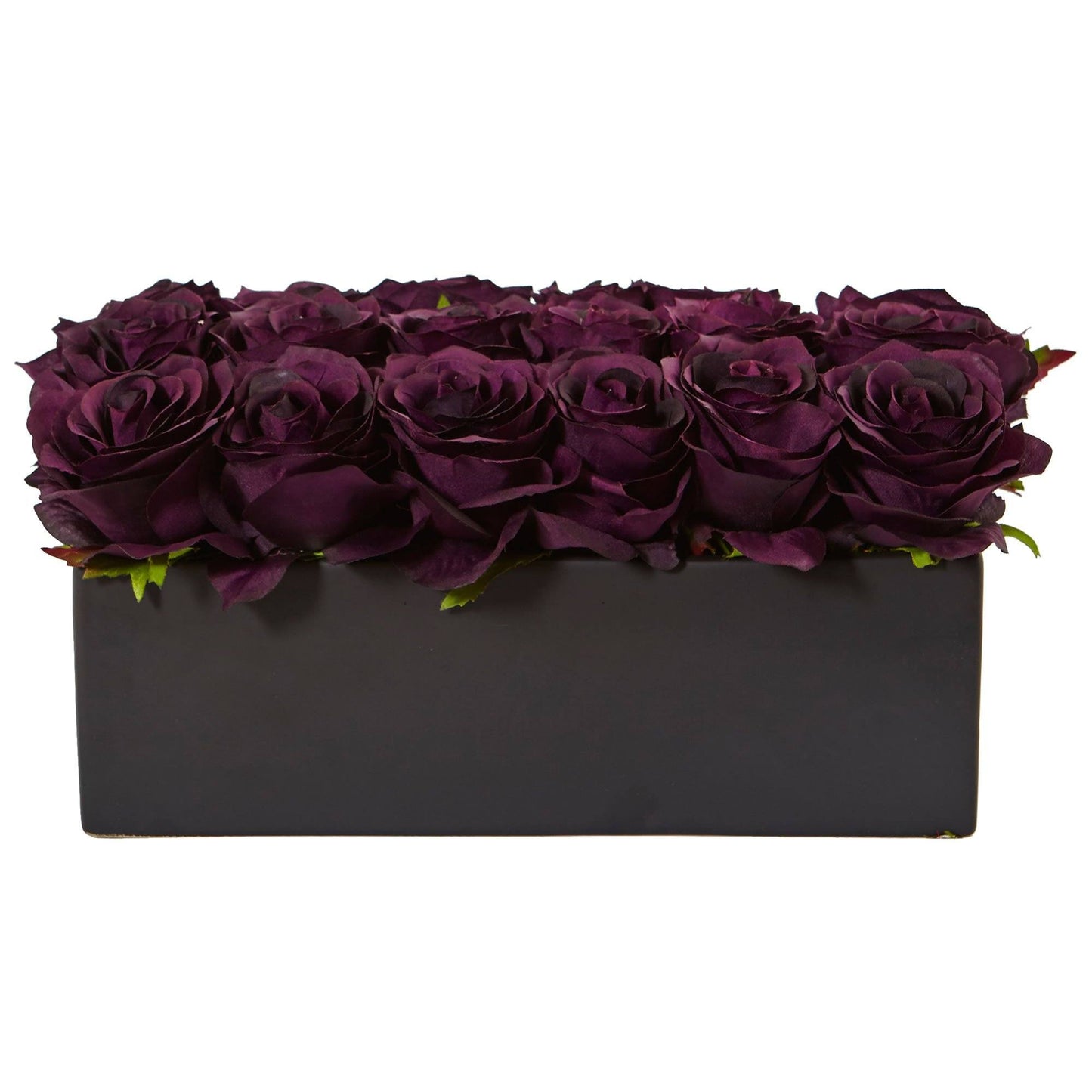 Rosas en jardinera rectangular