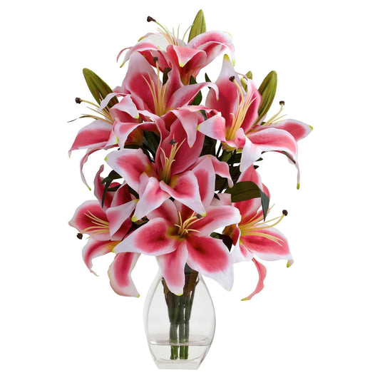 Rubrum Lily w/Decorative Vase - Tampa Home & Garden Store