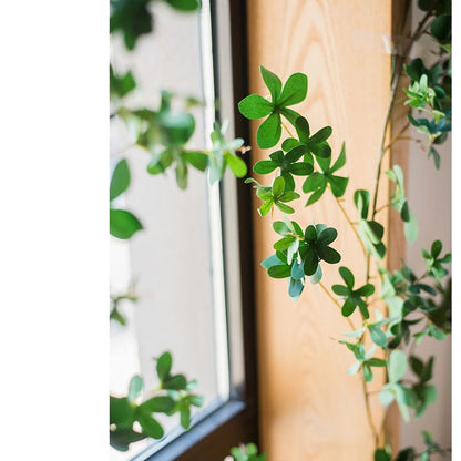Artificial Vine Schefflera Leaf by RusticReach, green umbrella leaves on a vine by window on Tampa Home & Garden Store