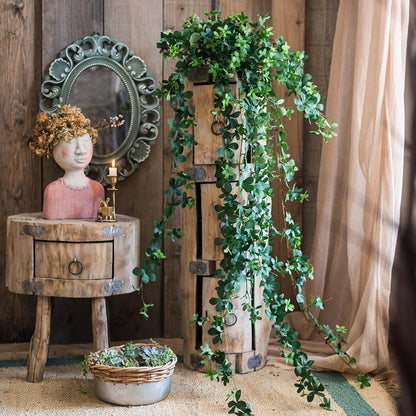 Artificial Vine Schefflera Leaf cascading green leaves, rustic decor display by RusticReach on Tampa Home & Garden Store