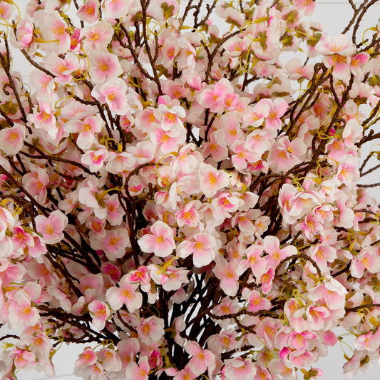 Signature Collection 27” Giant Cherry Blossom Artificial Arrangement in Glass Vase - Tampa Home & Garden Store