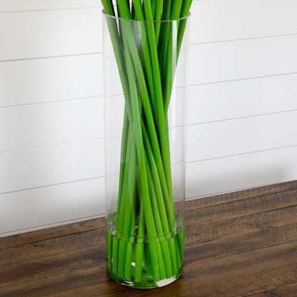 Signature Collection 44” Gladiola Artificial Arrangement in Glass Vase