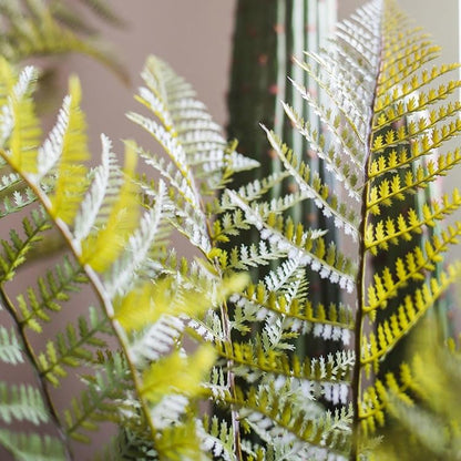 Artificial Cyathea Tree in Pot by RusticReach with green-yellow fern fronds on Tampa Home & Garden Store