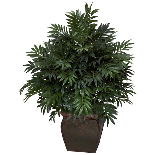 Triple Bamboo Palm w/Decorative Planter Silk Plant - Tampa Home & Garden Store