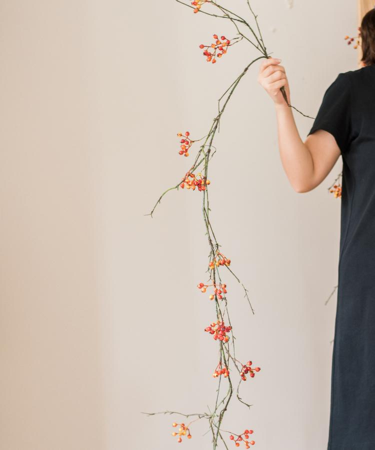 Artificial Vine Orange Faux Berry 39-inch long RusticReach orange berry vine on Tampa Home & Garden Store