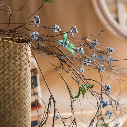 Artificial Wild Blueberry Hanging Vine 43-inch with brown twisting stems RusticReach on Tampa Home & Garden Store