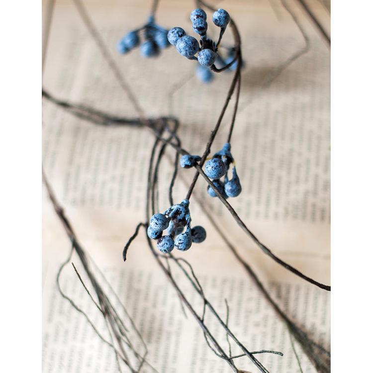 Artificial Wild Blueberry Hanging Vine 43in, blue berries on twig stems RusticReach on Tampa Home & Garden Store