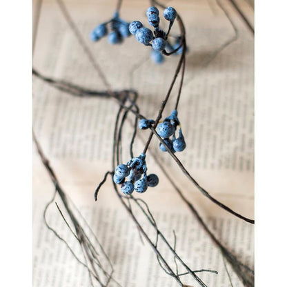 Artificial Wild Blueberry Hanging Vine 43in, blue berries on twig stems RusticReach on Tampa Home & Garden Store