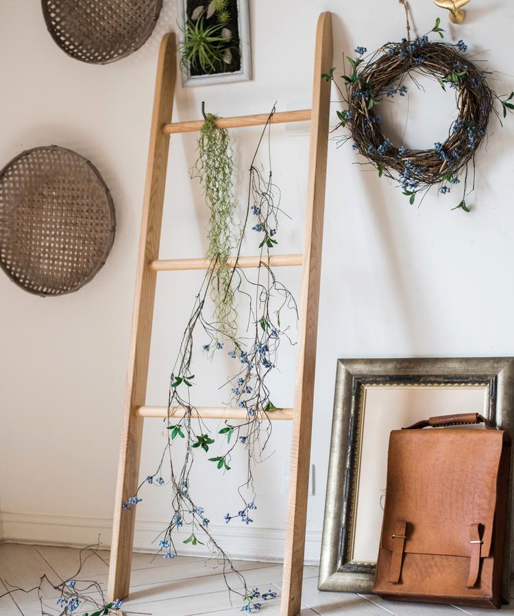 Artificial Wild Blueberry Hanging Vine 43" with green leaves and blue berries RusticReach on Tampa Home & Garden Store