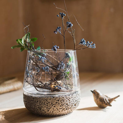 Artificial Wild Blueberry Hanging Vine 43" Long with blueberry clusters in vase RusticReach on Tampa Home & Garden Store