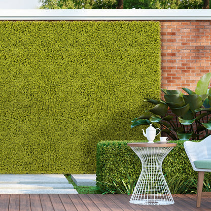 12 Piezas Paneles de Pared de Césped Artificial de 50x50cm para Jardín, Patio, Balcón - Verde Claro
