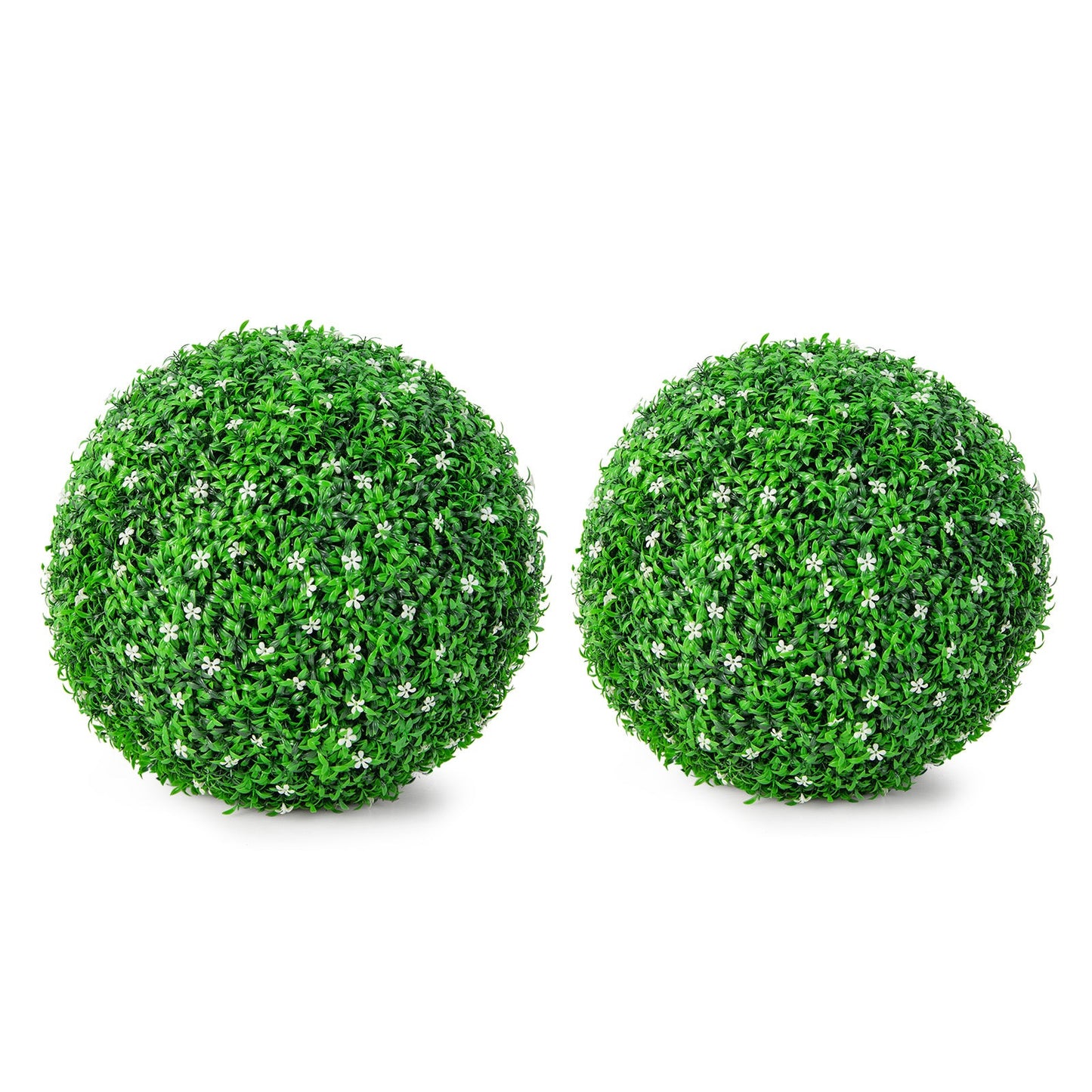 2 bolas de boj artificial de acebo de 19,5 pulgadas, bolas de boj sintético