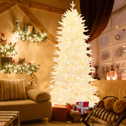 Árbol de Navidad artificial de 2,13 m con 1880 puntas de rama de PE y PVC para fiestas y carnaval