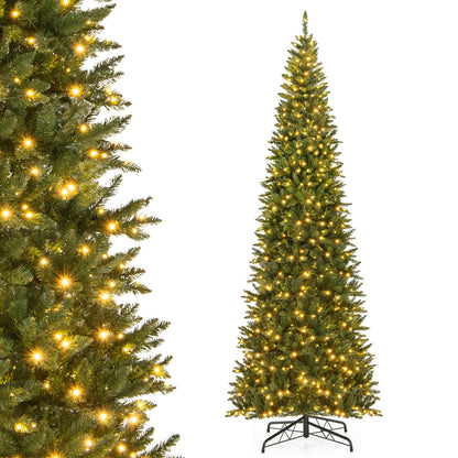 Two 12 ft DirectDeals artificial Christmas trees with 800 warm white LED lights on Tampa Home & Garden Store