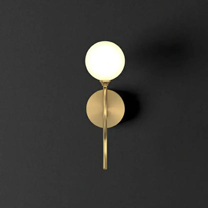 Artistic Gold Spherical Wall Lighting Fixture