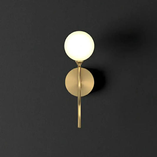 Artistic gold spherical wall lighting fixture bedroom glass sconce Decorbites brass mount on Tampa Home & Garden Store