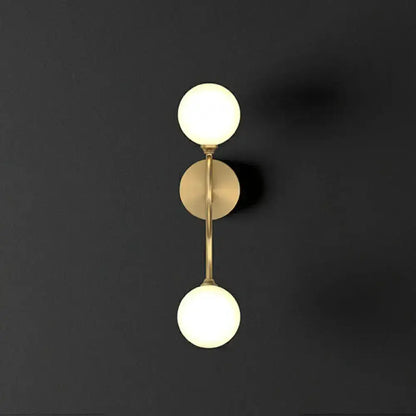 Artistic Gold Spherical Wall Lighting Fixture