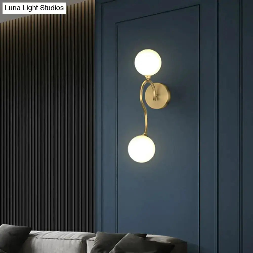 Artistic Gold Spherical Wall Lighting Fixture